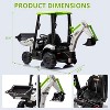 12V Licensed JCB Ride-On Excavator for Kids, 4-in-1 Electric Digger Toy with Remote Control, Front Loader, Shovel & Tent, Powered Ride-On Car - 4 of 4