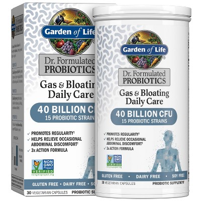 Garden Of Life Gas &amp; Bloating Relief Probiotic Capsules - 30Ct : Target
