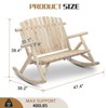 Karl Home | 47 in. Solid Wood High Back Outdoor Rocking Bench - 2 of 4