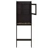 Bathroom Cabinet Over Toilet, Over The Toilet Bathroom Cabinet with 1 Door and Adjustable Shelves Storage Cabinet - 3 of 4