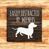 Slickblue Rustic Funny Dachshund Dog Quote Wood Sign, Solid Pine Wall or Shelf Decoration, 7x7 Inches, Multiple Colors - 2 of 3