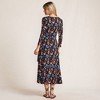 Lands' End Women's Cotton Modal 3/4 Sleeve Vneck Wrap Dress - 2 of 4