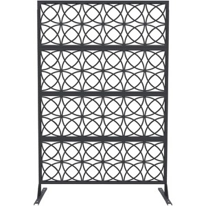 Coucheta Decorative Metal Garden Fence Panels, Black Outdoor Scroll Design Border for Yard, Flower Bed, Patio & Pool, Rust-Proof & Easy Snap-Together - 1 of 4