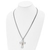 Black Bow Jewelry Stainless Steel & Gold Tone XL Crucifix Maltese Cross Necklace, 24 In - 2 of 4