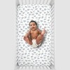 NoJo Super Soft Grey, White and Aqua Sloth Fitted Crib Sheet - 4 of 4