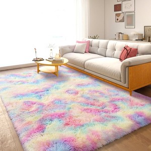 LOVEVOOK Rugs for Living Room, Fluffy Area Rugs for Bedroom, Soft Carpet Non-Slip Fuzzy Shag Rugs Indoor - 1 of 4