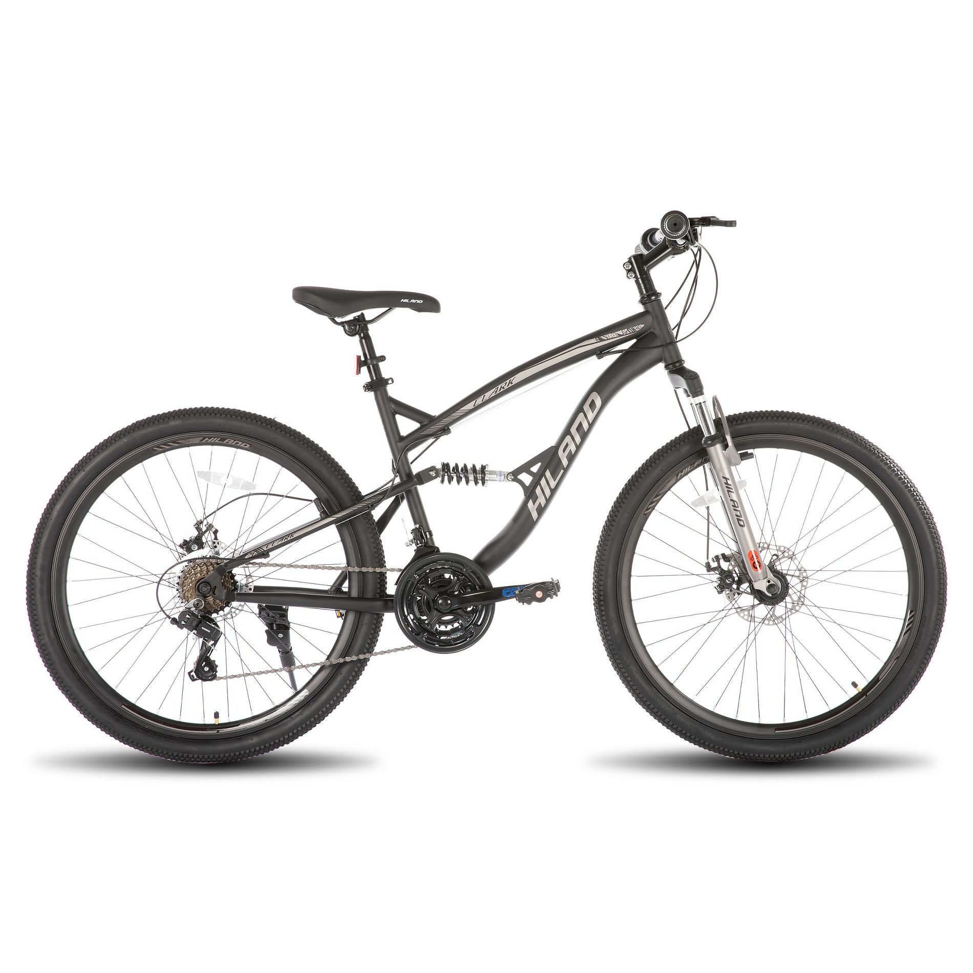HILAND Clark Full Suspension 26 Inch Mountain Bike - Black
