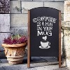 Costway 40'' Wood A-Frame Chalkboard Sign Menu Board Sidewalk Wedding Signage - 3 of 4