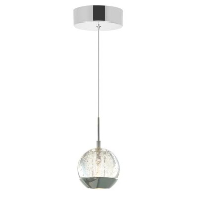CWI Lighting Perrier 1 Light Down Mini Pendant With Chrome Finish