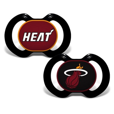 BabyFanatic Officially Licensed Unisex Pacifier 2-Pack - NBA Miami Heat