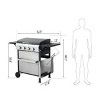 Coolbibila-4-Burner Propane Gas BBQ Grill Black, BBQ Grill With Smoker, Outdoor Grill Griddle, Outdoor Grill Station With Output Of 49200BTU - 4 of 4