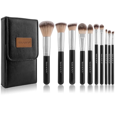Shany Black Ombré Pro Essential Makeup Brush Set - 10 Pieces : Target