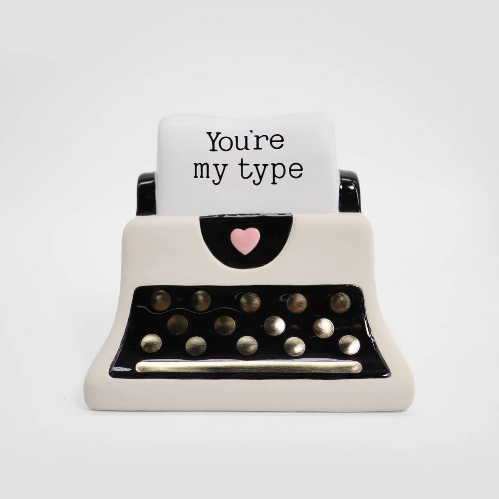 5.62" 'You're My Type' Ceramic Typewriter Valentine's Day Decorative Prop - Spritz