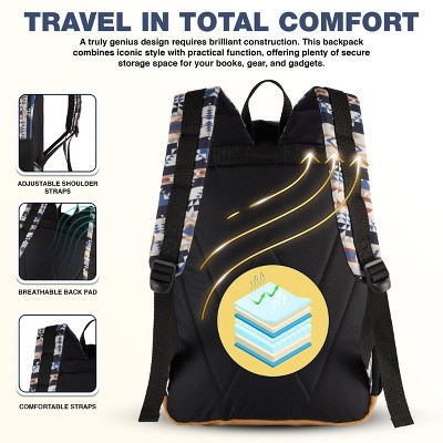 Wrangler Serape Blanket Backpack for Men & Women, Classic Casual Daypack for Travel with Padded Laptop Sleeve — фото 2