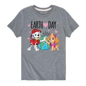 Boys' - Paw Patrol - Earth Day Heart Short Sleeve Graphic T-Shirt - 1 of 4