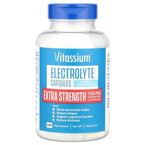 Vitassium Electrolyte Capsules, Extra Strength, Size "00", 100 Vegan Capsules - 1 of 2