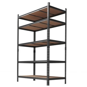 Storage Shelves 5 Tier Garage Shelving Heavy Duty Adjustable Metal Shelving Unit, Garage Shelves for Basement - 1 of 4