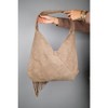 Rosalin - Beige Suede Leather Tassel Shoulder Bag (Women) beige standart - 2 of 4