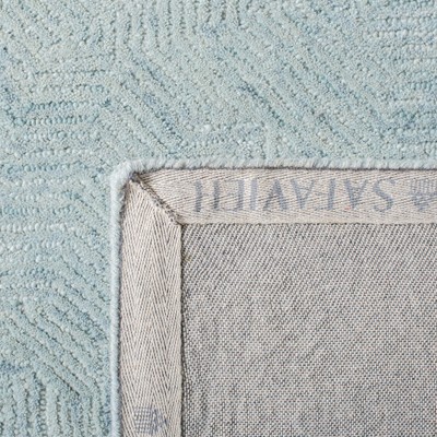 Bohemian Bliss Hand-Tufted Round Wool Rug in Aqua - 59"