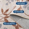 Acekool 2x6 Floral Runner Rug - Washable Vintage Non-Slip Kitchen Rug for Hallway, Entryway, Bedroom & Bathroom in Neutral Beige - 3 of 4