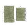 Knightsbridge Stylish And Comfortable All Season Traditional New Tile Design Cotton Bath Rug 21" X 34" Sage - 3 of 4