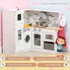Whisen Corner Play Kitchen Set with Tons of Countertop Space, Large Wooden Kitchen with Washing Machine, Gift for Kids - White - 4 of 4