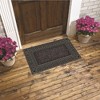 J&V TEXTILES Original Durable Rubber Door Mat, 18x28, Heavy Duty Doormat, Indoor Outdoor, Waterproof, Easy Clean, Low-Profile Mats for Entry, Garage - 2 of 2