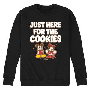 Men's - Disney - Mickey and Minnie Mouse Christmas Cookies Graphic Fleece Sweatshirt - 1 of 4