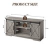 Farmhouse TV Stand for Televisions Up to 65 Inches, Entertainment Center Console Table with Storage Cabinets and Two Barn Doors - 3 of 4