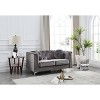 TiramisuBest Dark Gray Traditional Loveseat, Classic Upholstered Sofa for Living Room or Sitting Area - 3 of 4