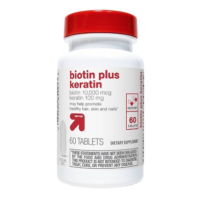 Biotin Plus Keratin Caplets - 60ct - up & up™