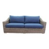 Courtyard Casual Tivoli Three Sofa in Teak  Full round wicker Alum Frame 207/ Polyester 450gram - 4 of 4