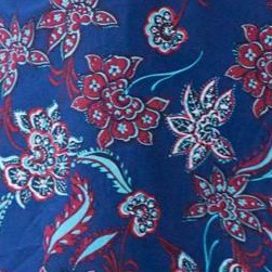 evening blue paisley floral