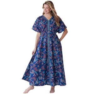 Dreams & Co. Women's Plus Size Duster Lounger - 1 of 4