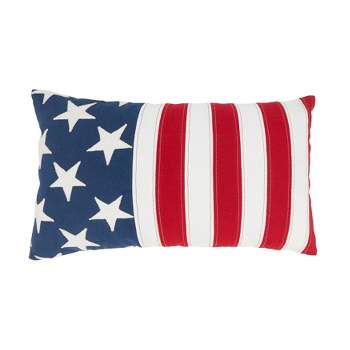 Saro Lifestyle Patriotic Pride Poly Filled Throw Pillow