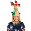 Joyfy Christmas Hat Cute and Festive Santa Riding a Reindeer Christmas Hat Christmas Party Gifts - 3 of 4