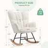CAVINAS Teddy Fabric Rocking Chair,High Back Accent Chair with Padded Seat for Nursery & Living Room,250LB Capacity - 2 of 4
