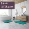 Lavish Home 2-Piece Chenille Memory Foam Bathroom Rugs Set - 2 of 4