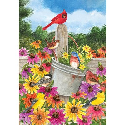 Spring Gathering Multicolor Polyester Outdoor House Flag 40x28