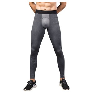 Anna-Kaci Active Men's Performance Leggings with Contoured Support Pouch and Seamless Fit for Training and Recovery - 1 of 4