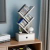 Tangkula 5-Tier Tree Bookshelf w/ Wooden Drawer Display Storage Organizer Rack - image 2 of 4