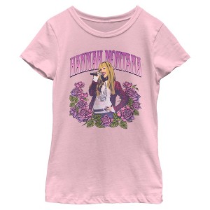 Girls Hannah Montana Roses Teen Star T Shirt - 1 of 4