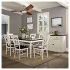 Shelby 7pc Extendable Dining Set White - Crosley: Traditional Farmhouse Style, Rubberwood & MDF Construction - image 3 of 4