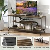 Farmhouse TV Stand for TVs Up to 55 Inch, Gaming Entertainment Center with Power Outlet and  Light - 2 of 4