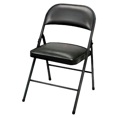 black folding chairs