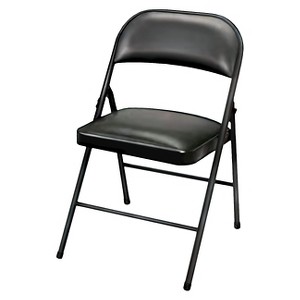 Peakform Vinyl Padded Chair Black - 1 of 4