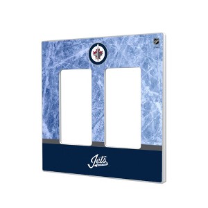NHL Western Conference Teams Ice Wordmark Hidden-Screw Light Switch Plate for Double Rocker - 1 of 4