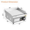 14" Commercial Electric Griddle, Stainless Steel Countertop Griddle, Electric Flat Top Grill With Shovel Brush,Temperature Control 50¡ãC - 300¡ãC - 2 of 4