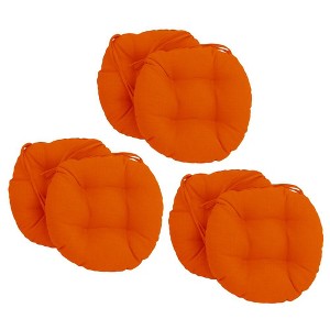 Blazing Needles, 16-inch Spun Polyester Solid Outdoor Round Tufted Chair Cushions (Set of 6) - 1 of 1