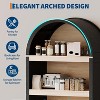 71in Tall Bookcase Arched Cabinet, Modern 5 Tier Bookshelf Mid Century Arched Display Cabinet Open Display Shelves for Office Dining Living Room - 4 of 4